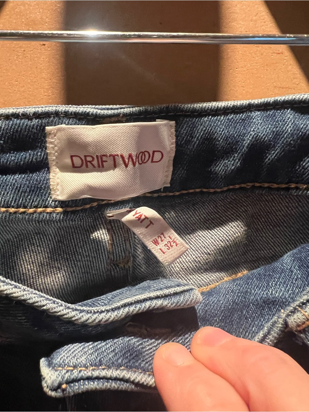 DRIFTWOOD Blue Denim Flare Jeans with Embroidered Floral & Butterfly Accents - Picture 5 of 5